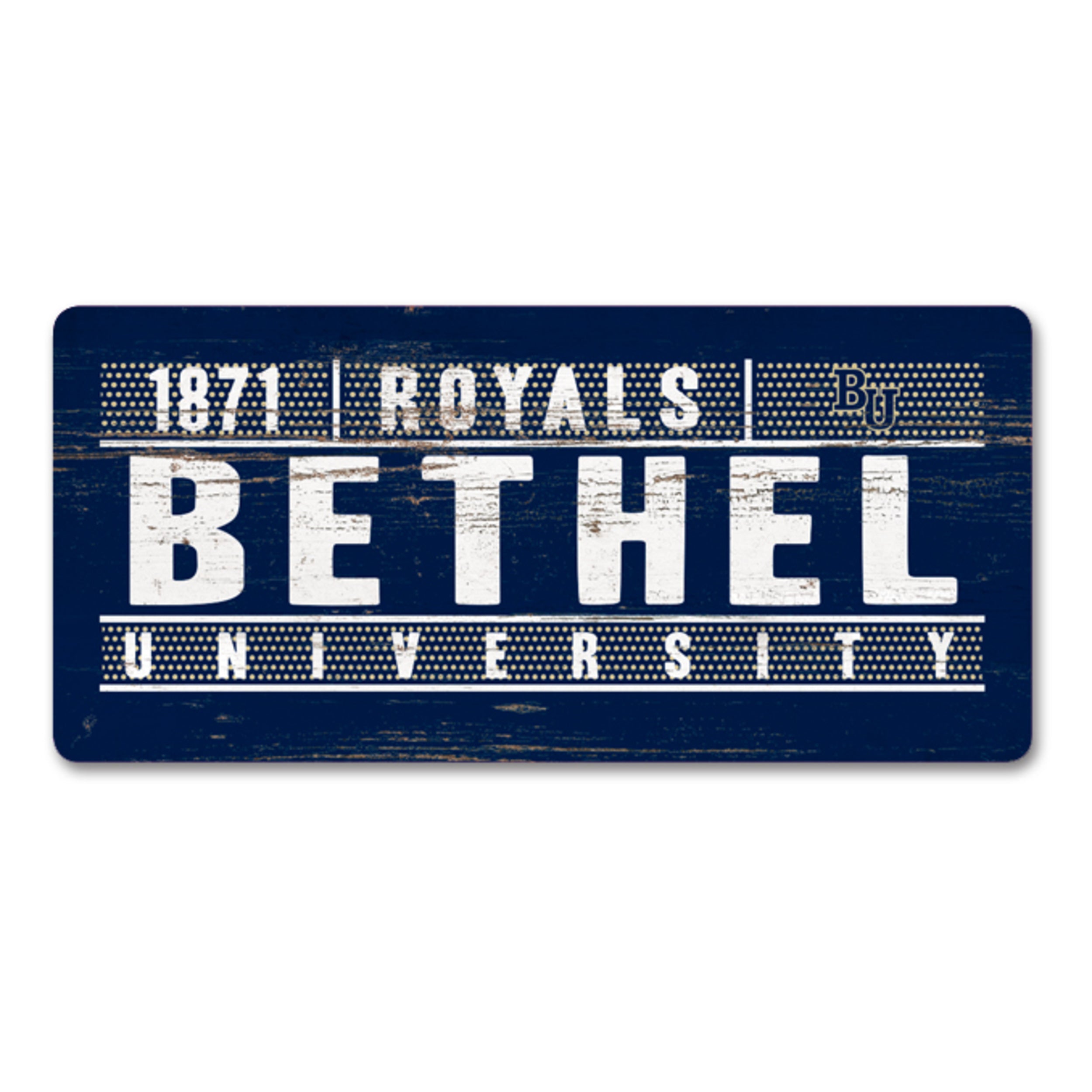 Long Wood Magnet 1.75"x3.75" | Navy