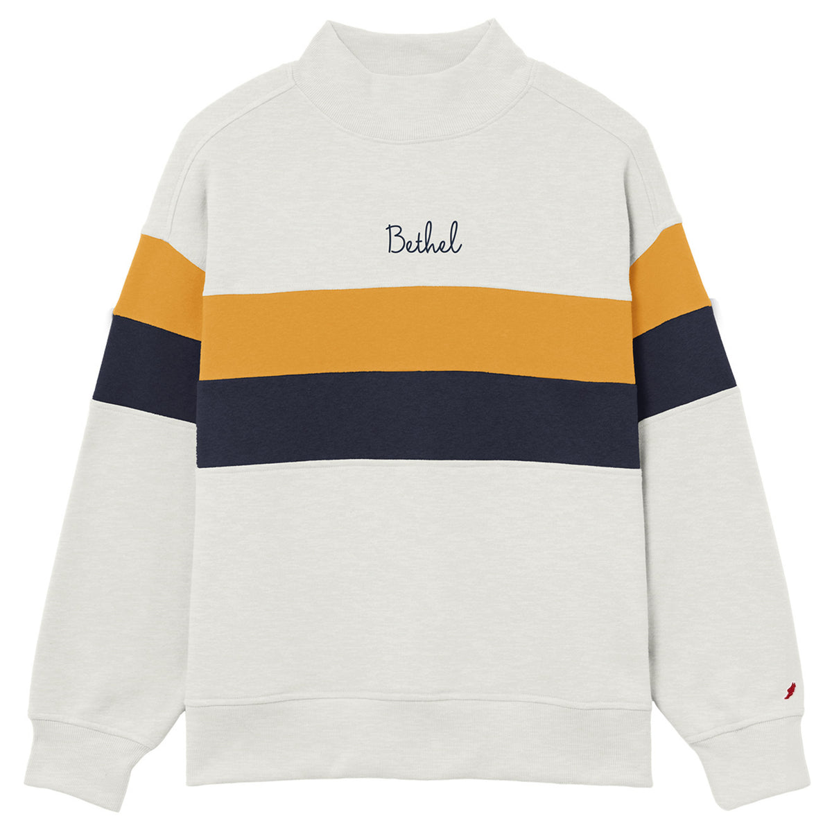 Game Day Striped Diana Mock Neck | Navy