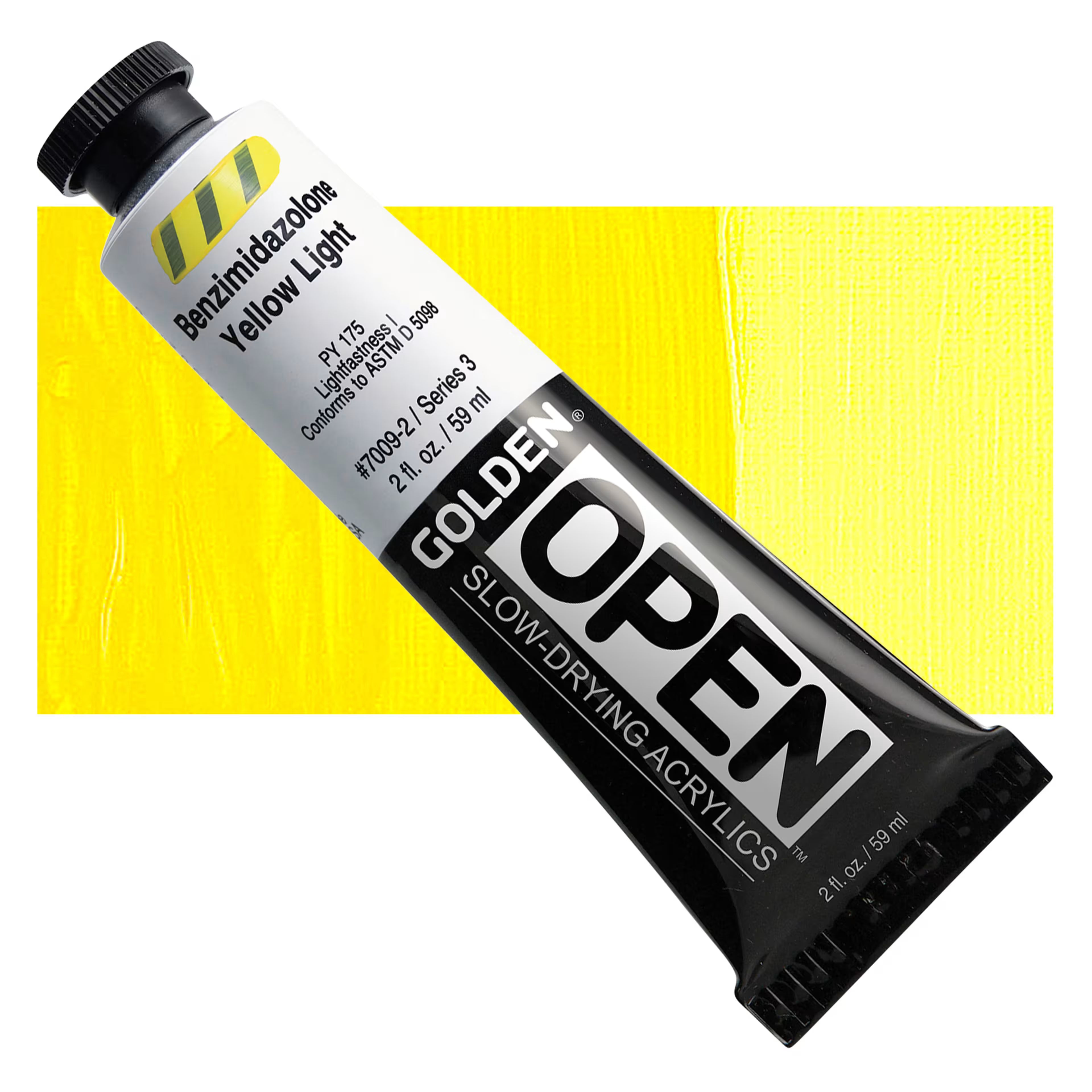 Golden Open Acrylics - Benzimidazolone Yellow Light | 2 oz Tube