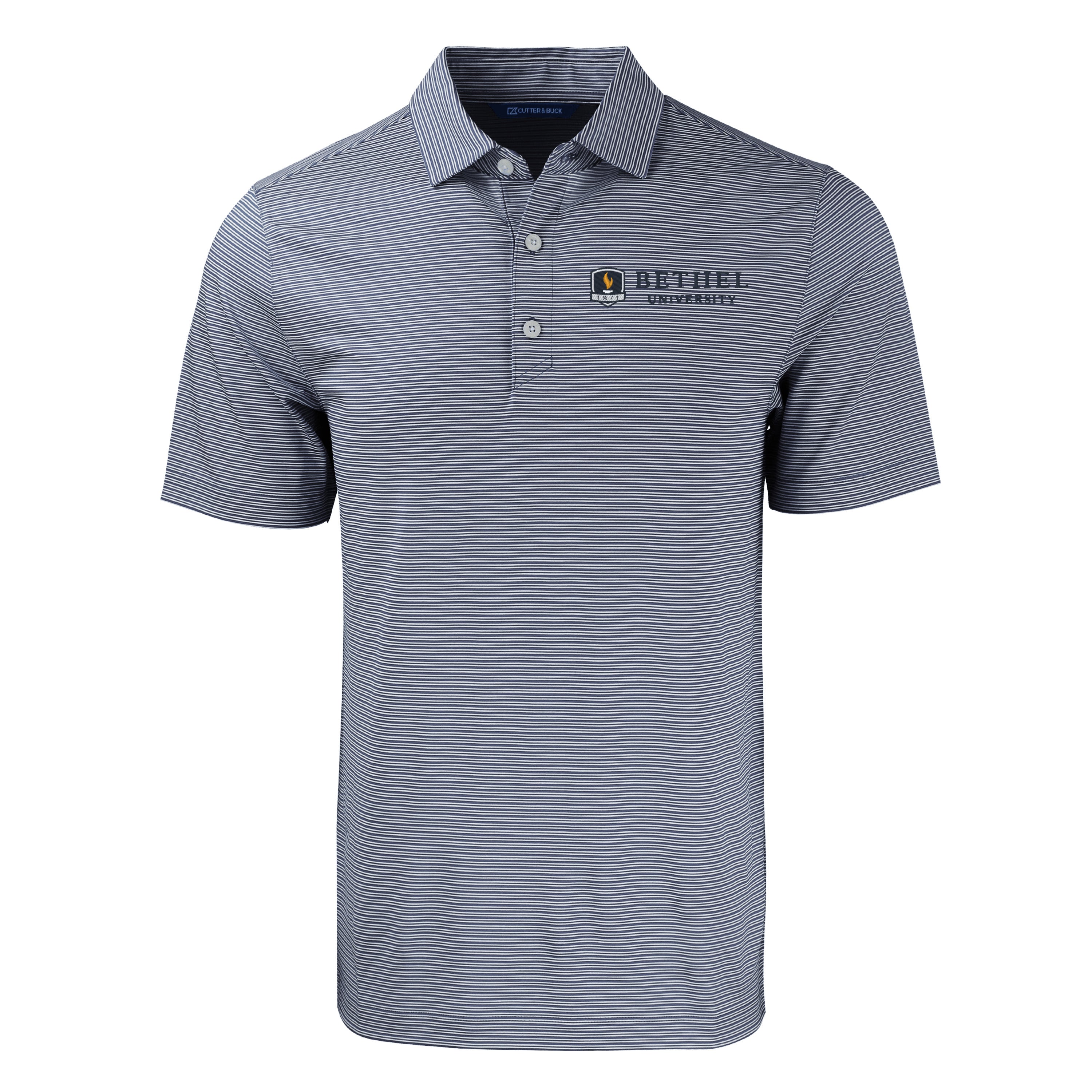 Forge Eco Double Stripe Stretch Recycled Mens Big &Tall Polo | Navy/White