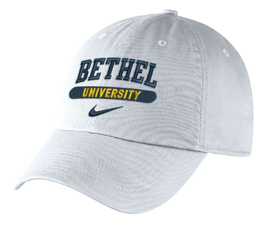 Nike Unisex Twill Cap with Bethel U | White