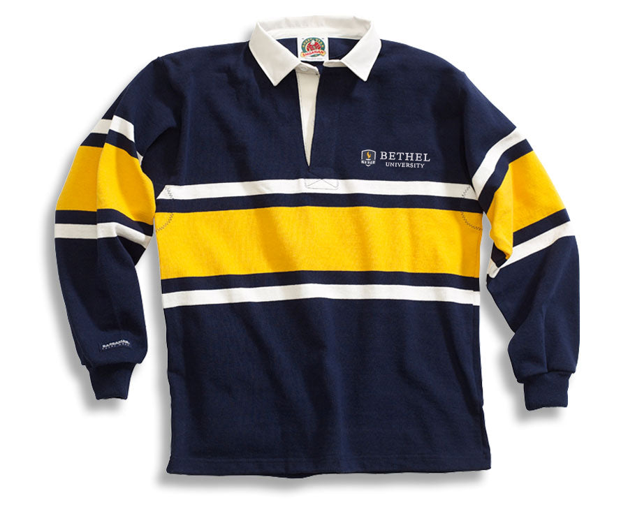 Collegiate Center Stripe Rugby Shirt | Navy
