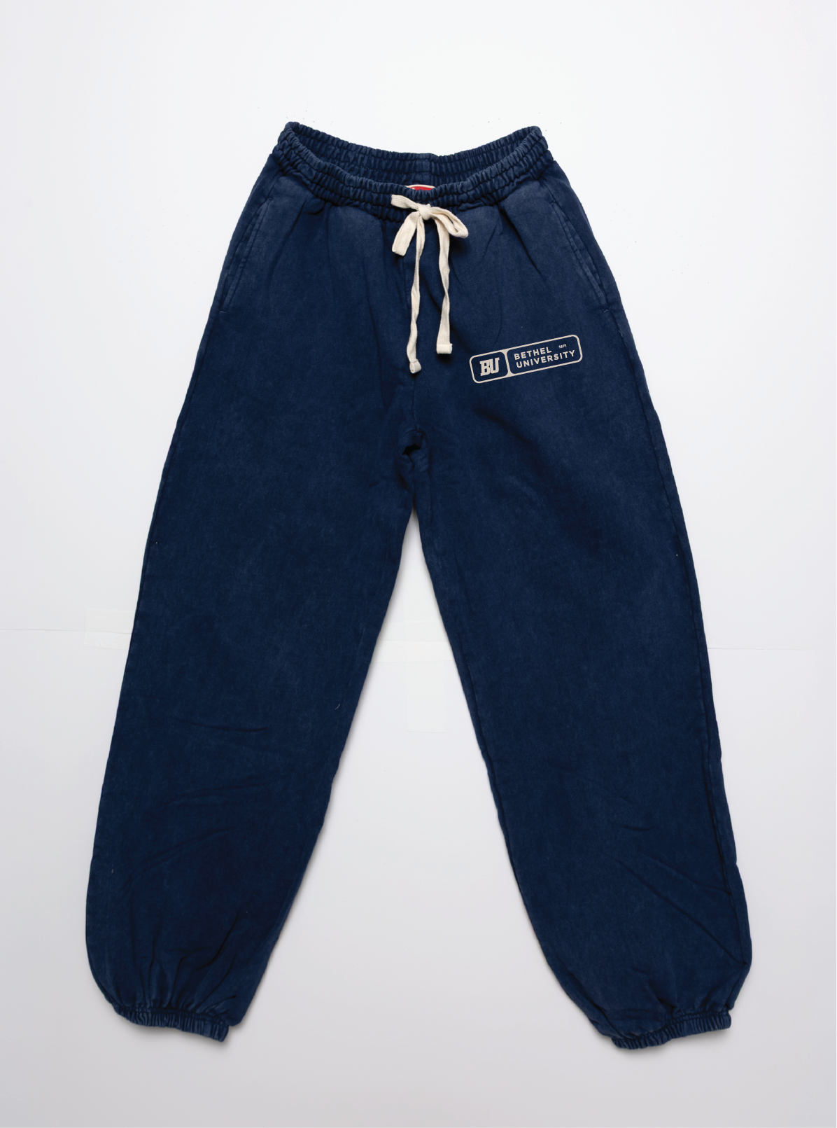 Acid Wash French Terry Tapered Lounger Pant | Midnight Navy