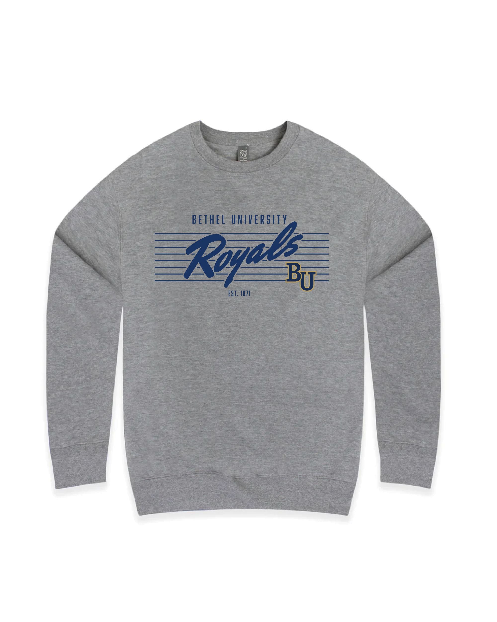 Youth Pinstripe Crew | Carbon Grey