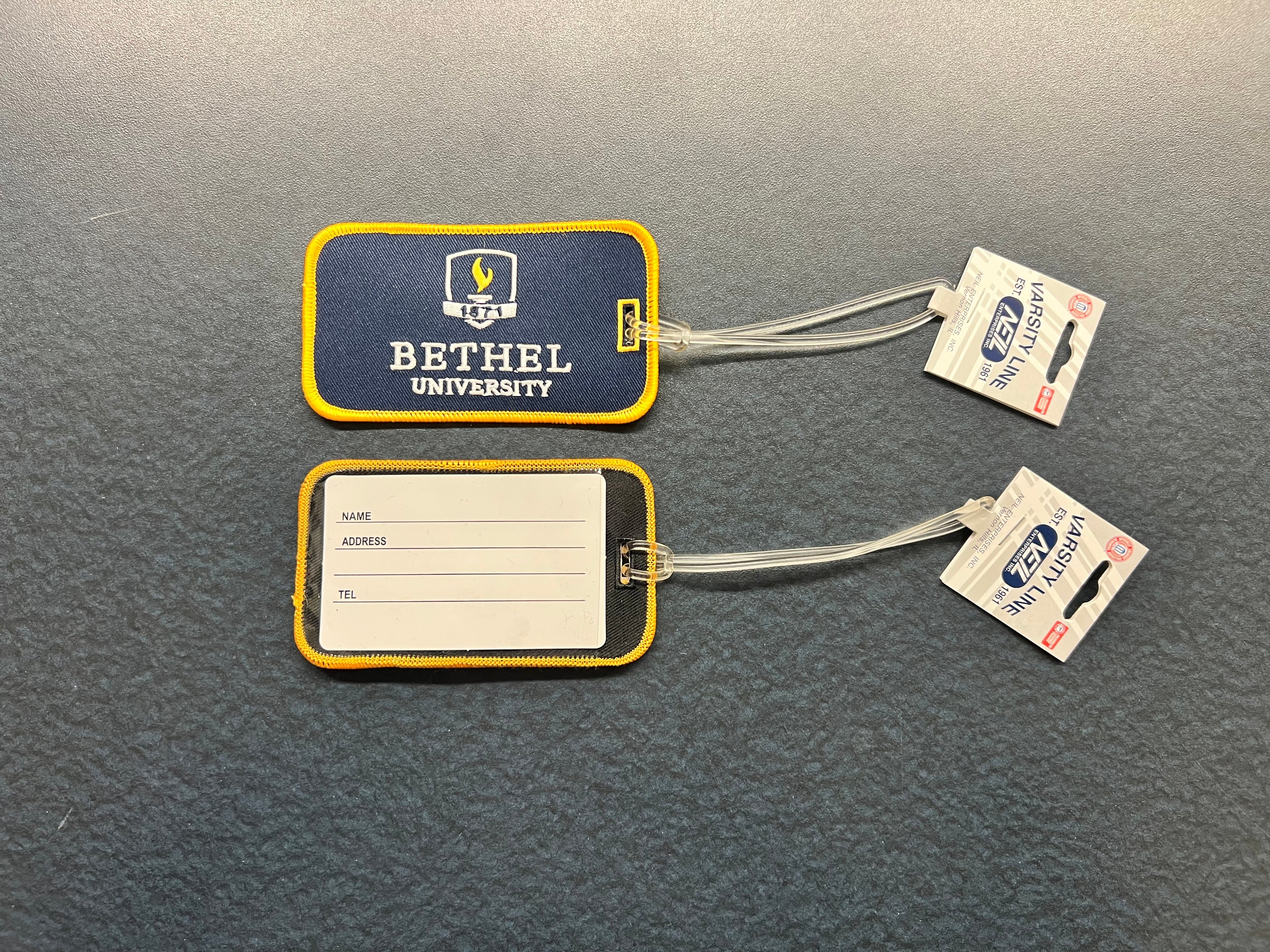 LUGGAGE TAG NVY W SHLD