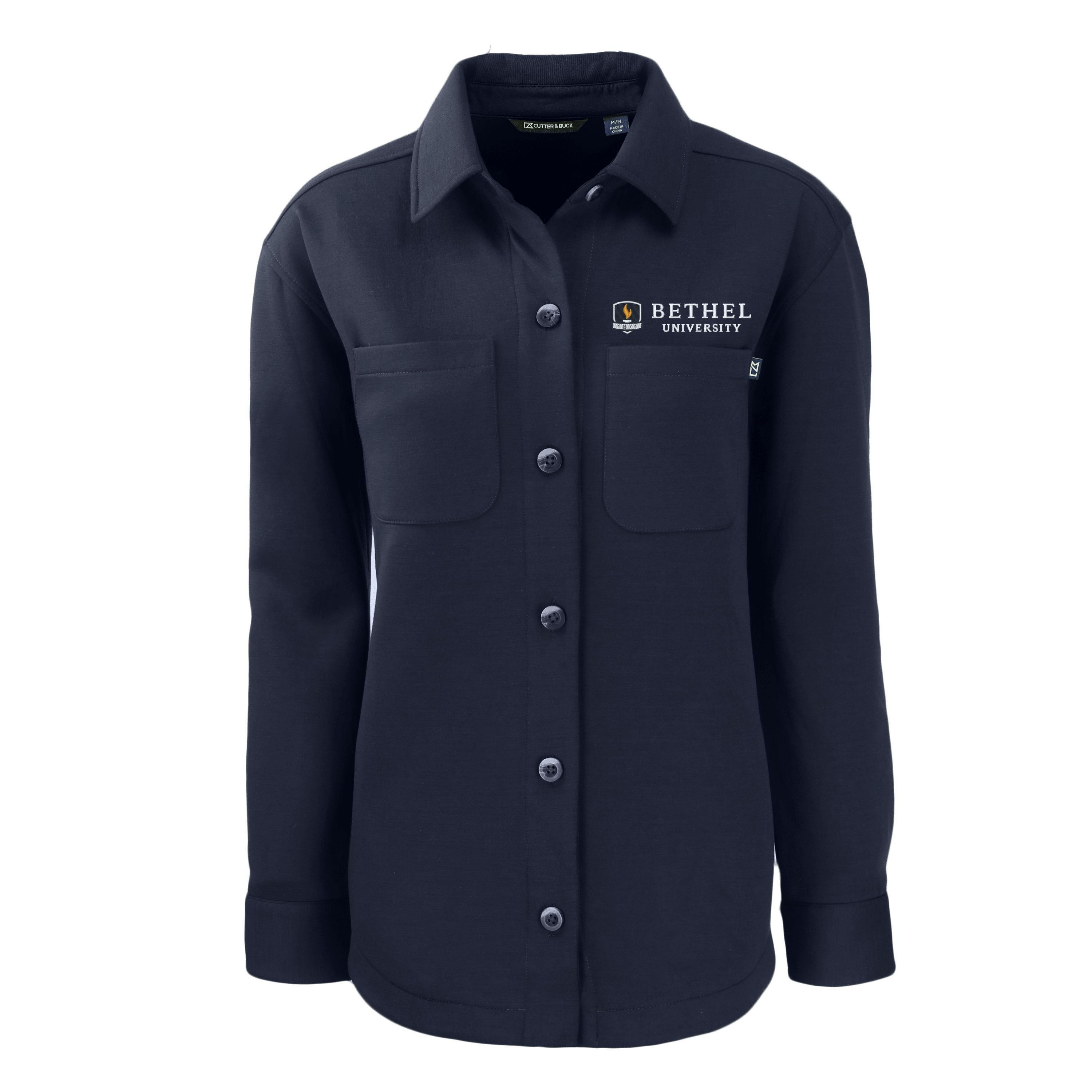 Roam Eco Recycled Womens Shirt Jacket | Navy