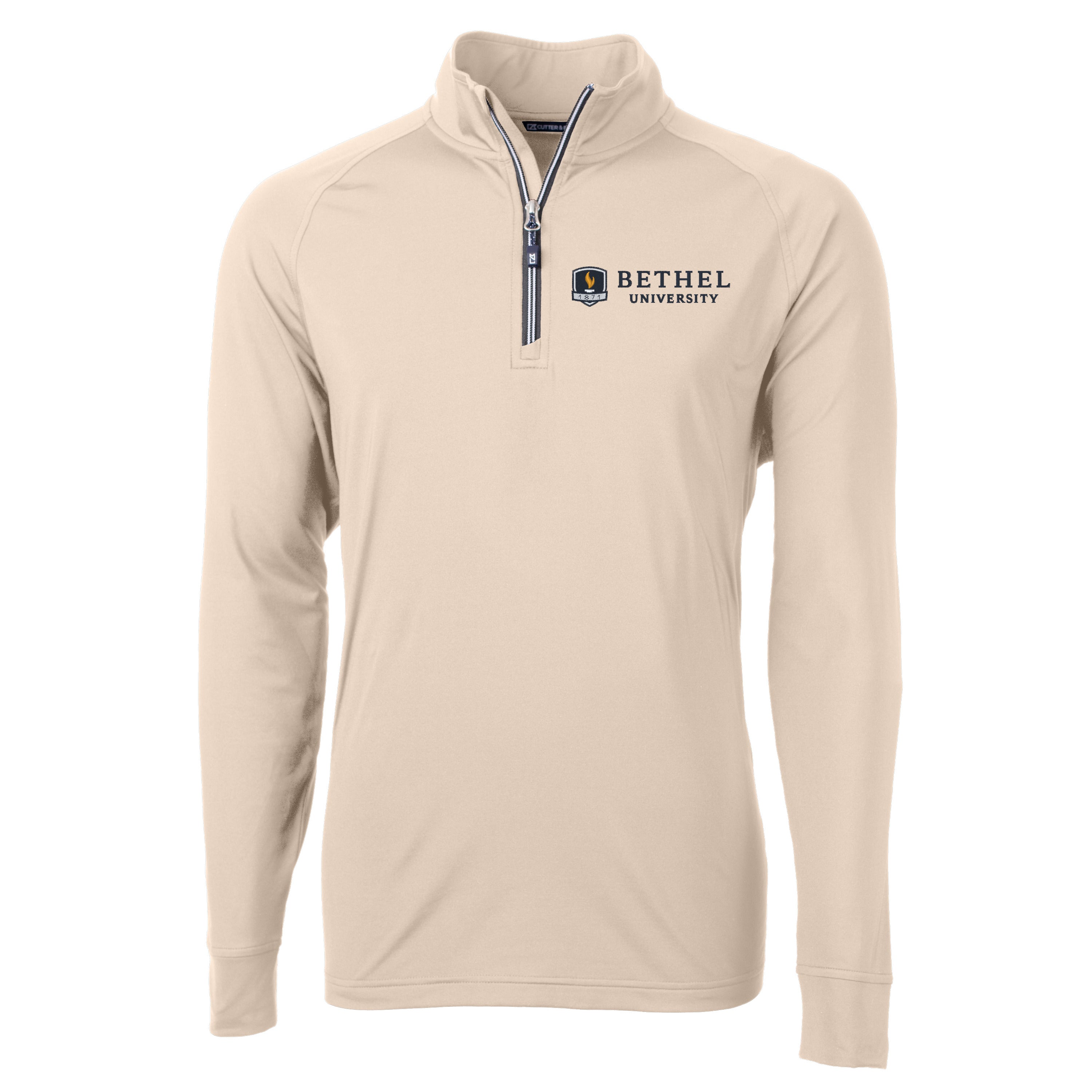 Adapt Eco Knit Stretch Recycled Mens Quarter Zip Pullover | Wheat