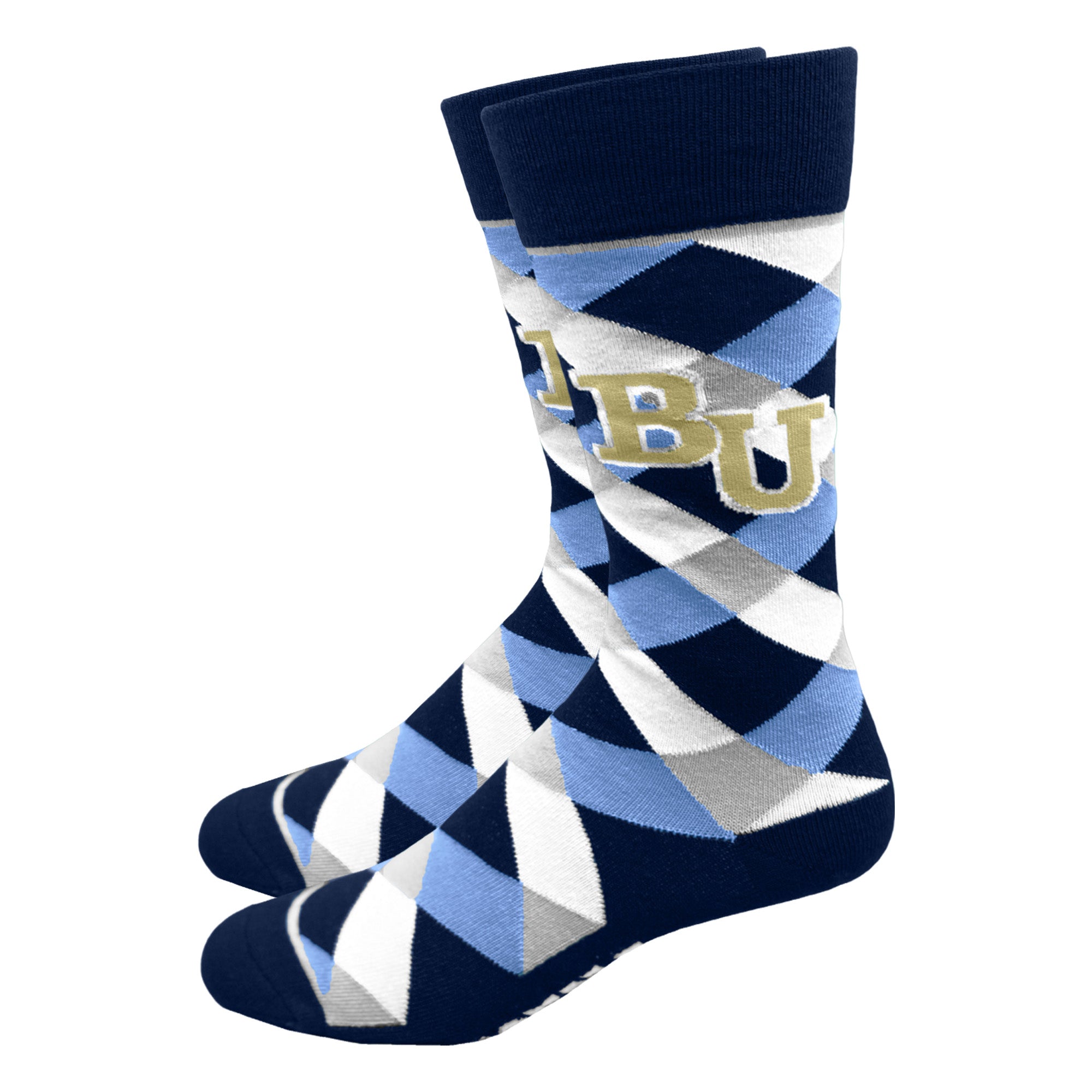 Mid-Calf Graduate Argyle Sock | Navy/White