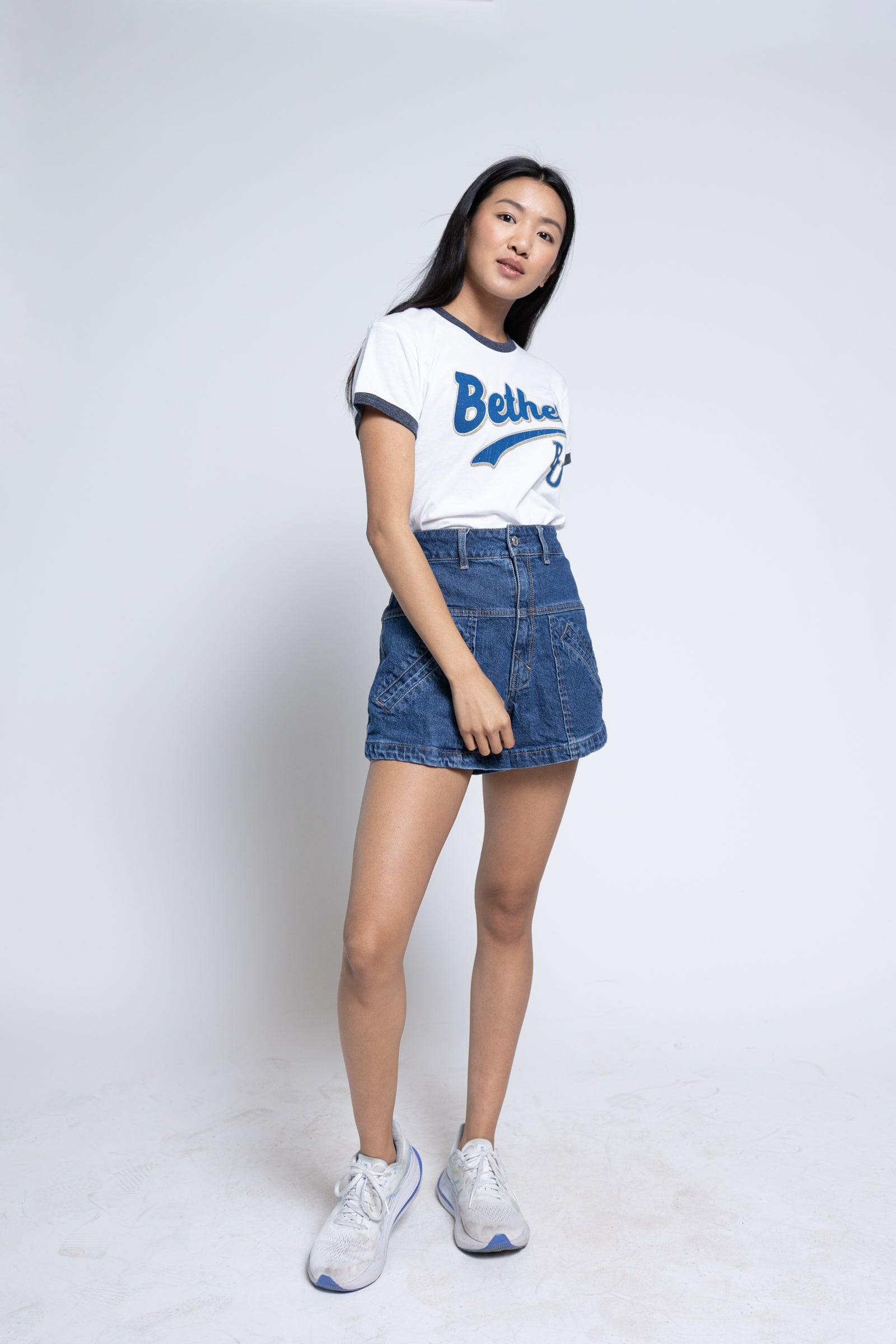 Ladies Intramural Ringer Tee | White