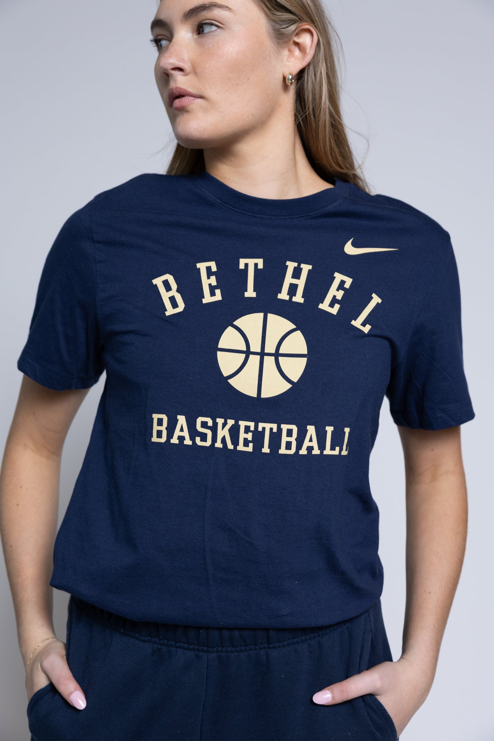 Core Cotton Basketball Tee | Navy