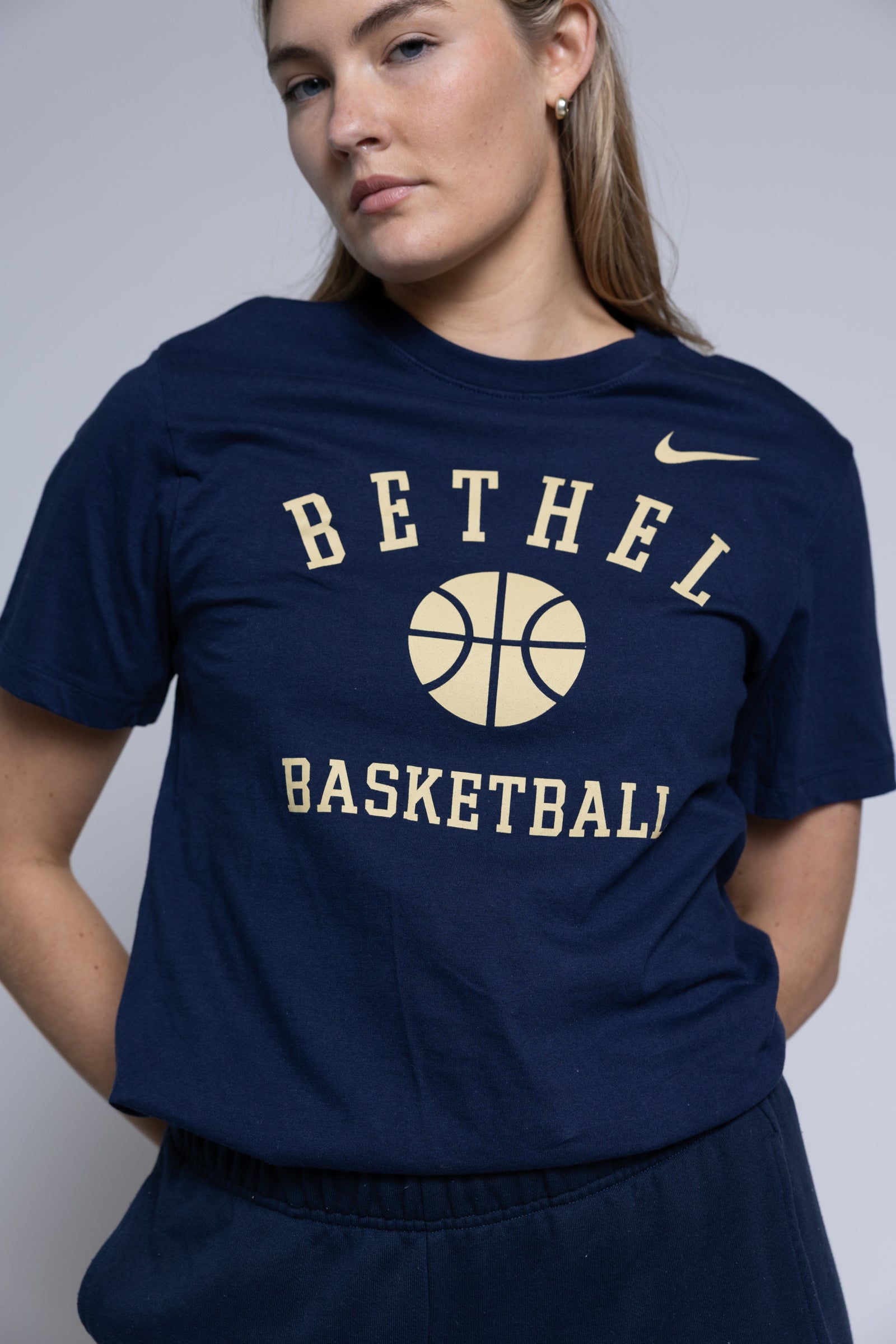 Core Cotton Basketball Tee | Navy