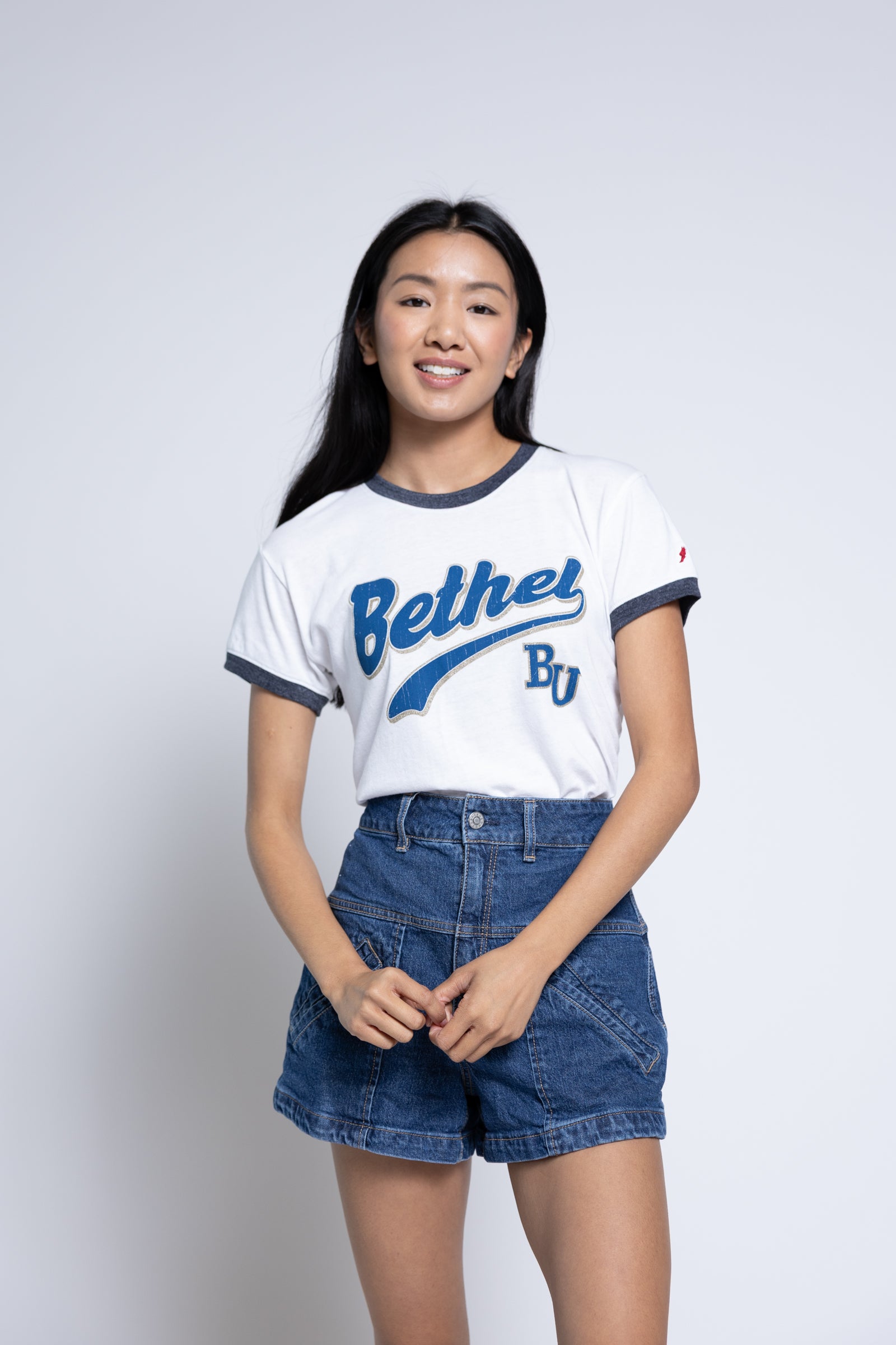 Ladies Intramural Ringer Tee | White