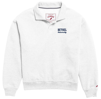 Victory Springs Ladies Collar Pullover | Heather Varsity White