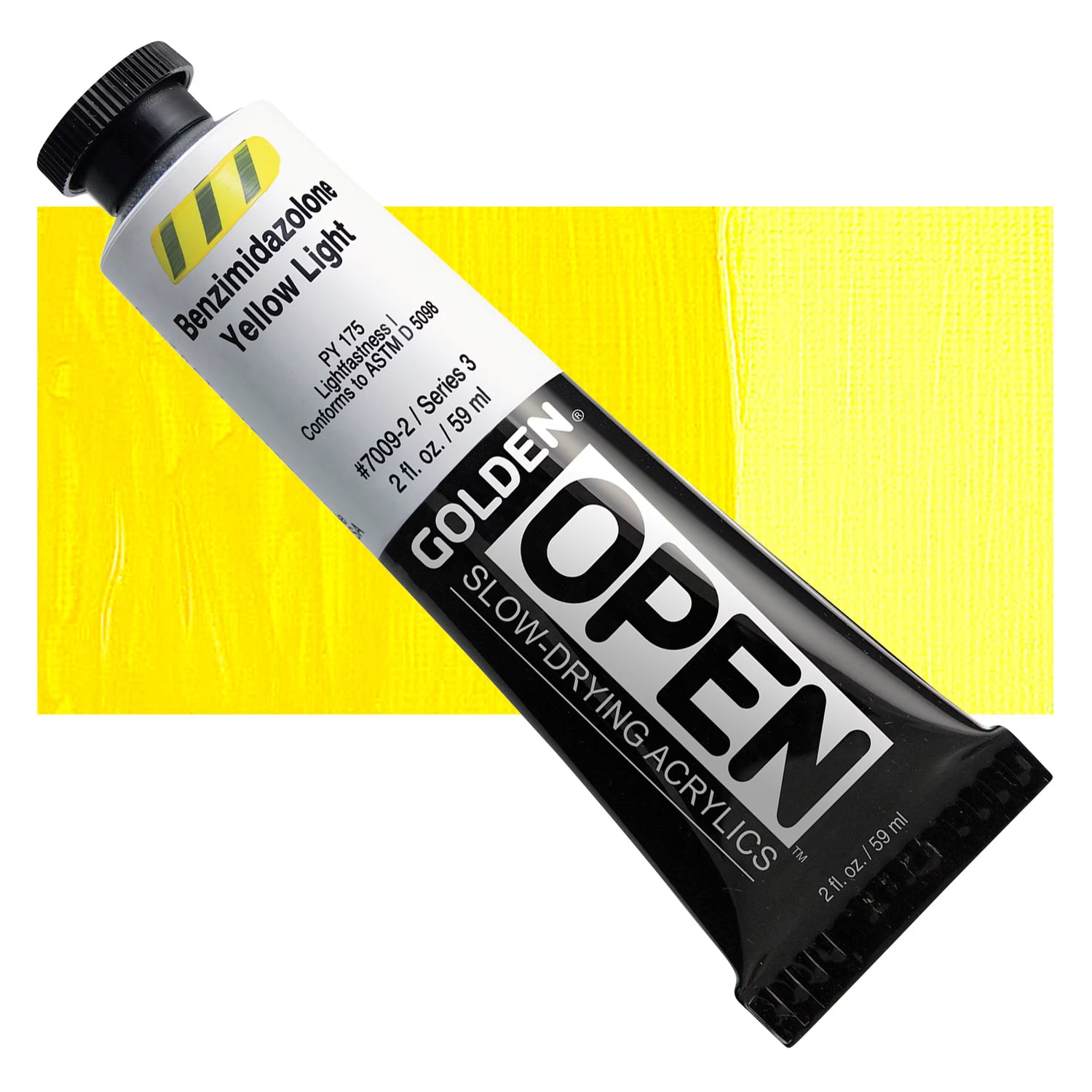 Golden Open Acrylics - Benzimidazolone Yellow Light | 2 oz Tube