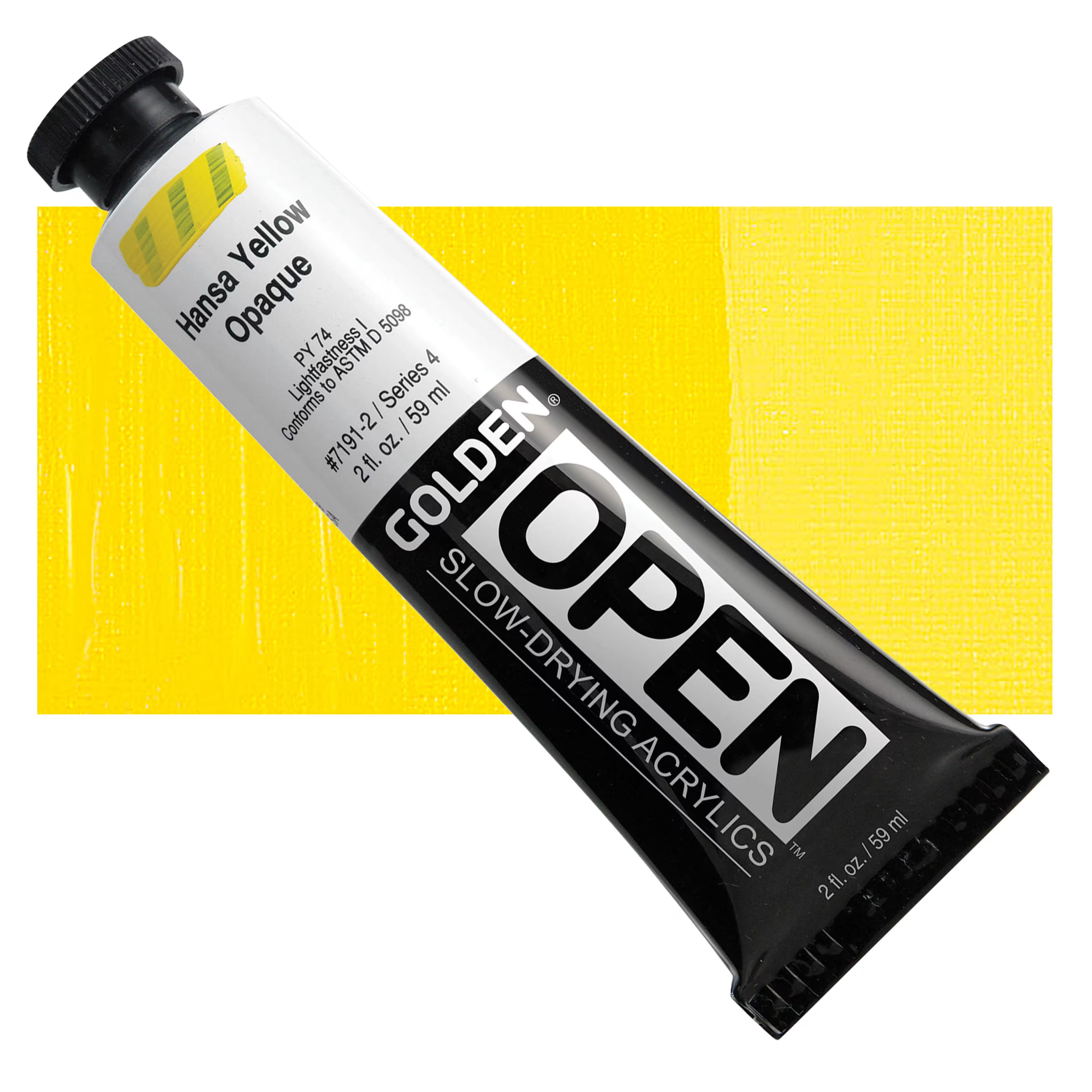 Golden Open Acrylics - Hansa Yellow Opaque | 2 oz Tube