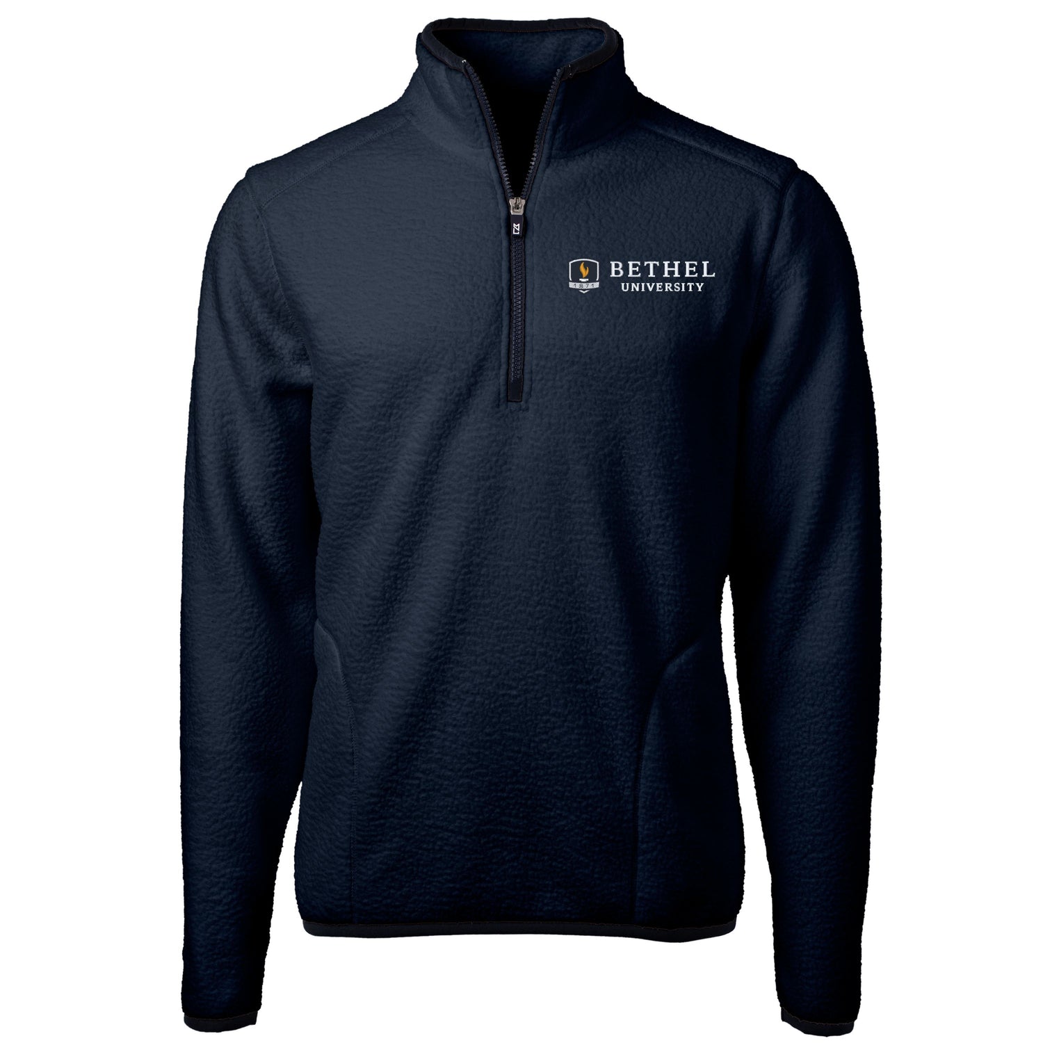 Cascade Eco Sherpa Fleece Mens Big &amp; Tall Quarter Zip Jacket | Navy
