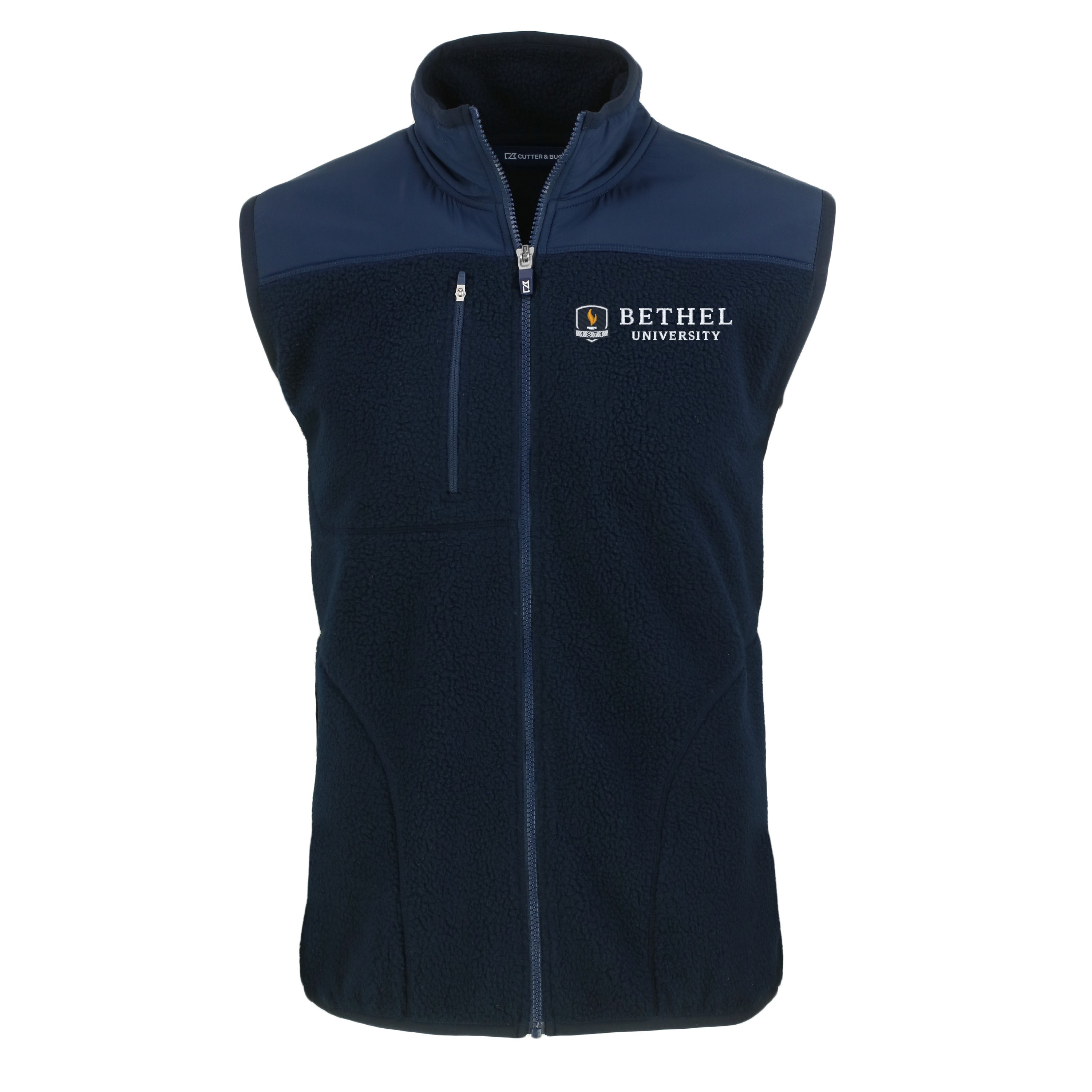Cascade Eco Sherpa Mens Big &amp; Tall Fleece Vest | Navy