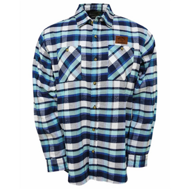 Artisans Men's Flannel Plaid w/ BU Patch - Blue/Green