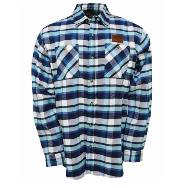 Artisans Men's Flannel Plaid w/ BU Patch - Blue/Green