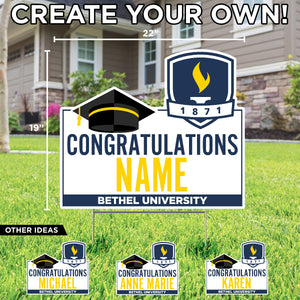 Custom Graduation Yard Sign, Congratulations Name