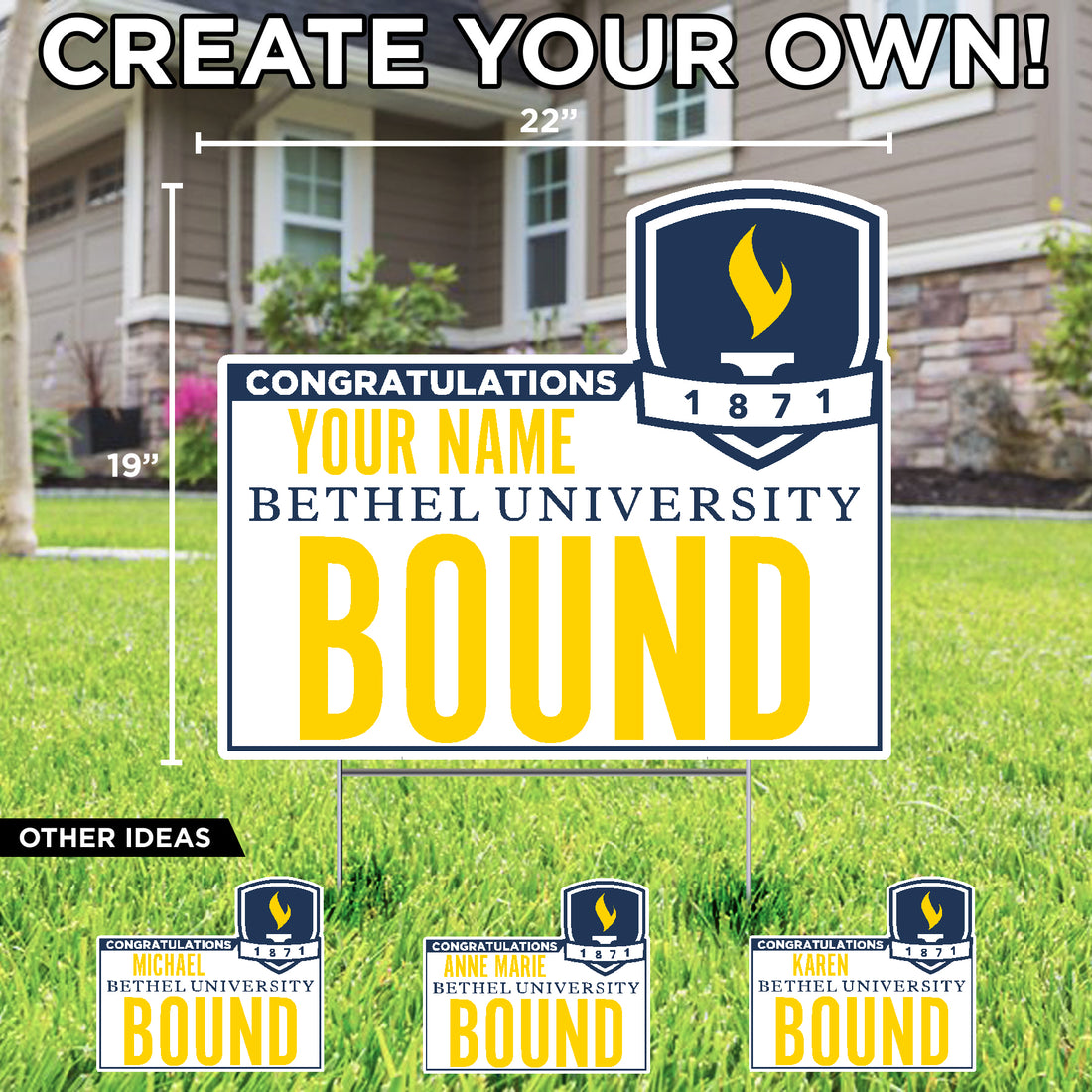 Custom Graduation Yard Sign | Name Bound