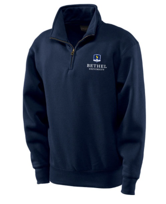 MV BU Quarter Zip With Logo, Navy