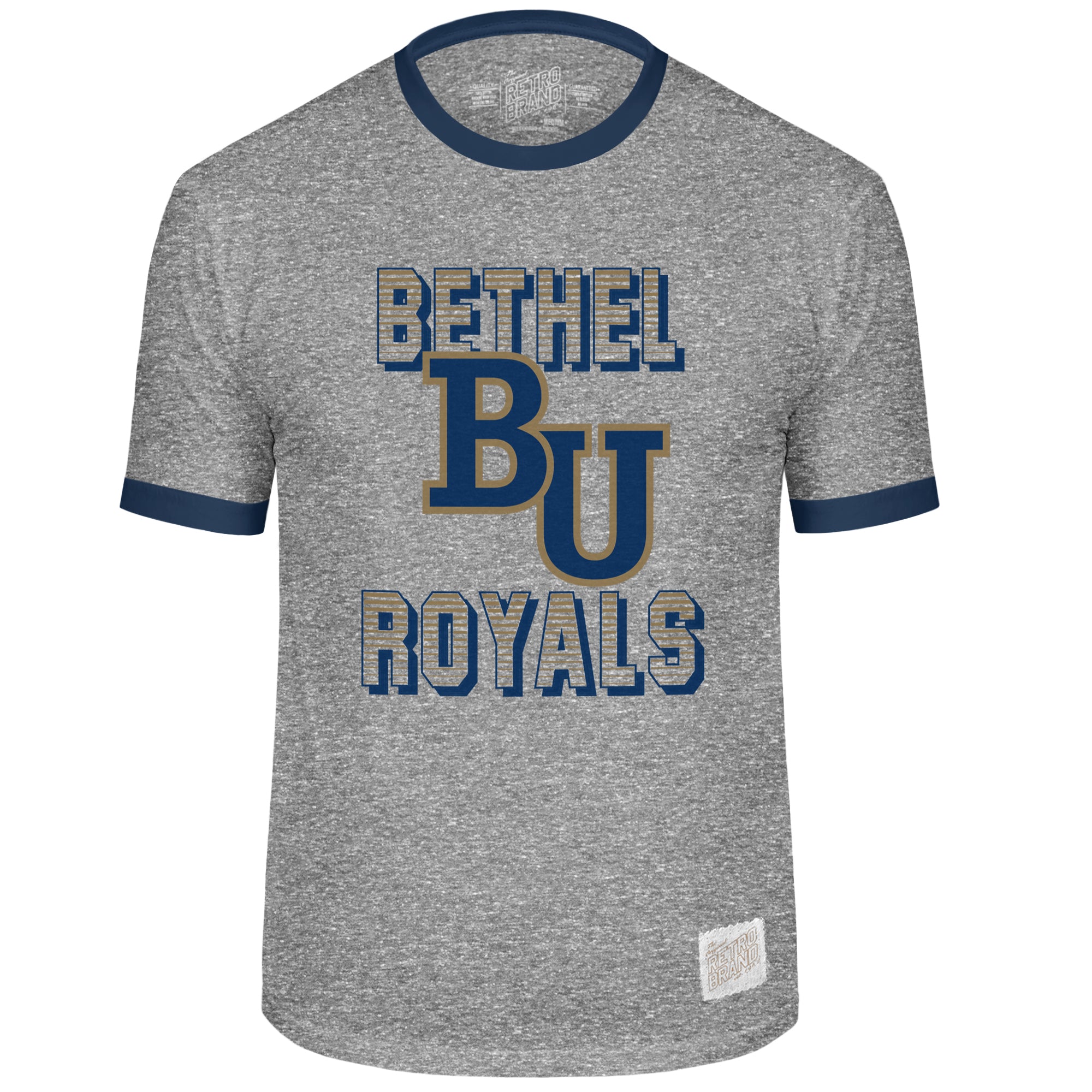 Vintage Triblend Ringer Tee | Gray Navy