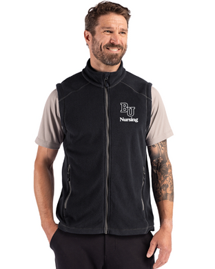 Men's Nursing Powder Fleece Vest | Black