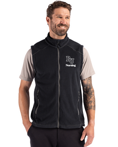 Men's Nursing Powder Fleece Vest | Black