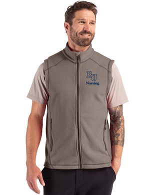 Men's Nursing Powder Fleece Vest | Pure Slate