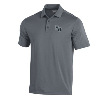 UA Mens Loose Polo Shirt, Dark Grey