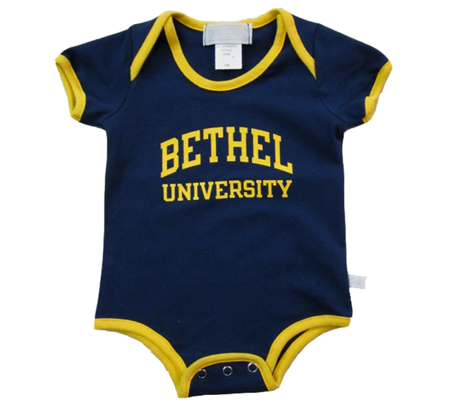Third Street Infant Onesie | Navy/Gold