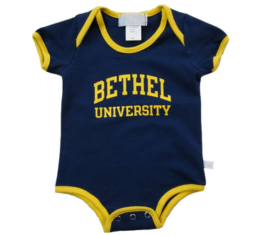 Third Street Infant Onesie, Navy/Gold