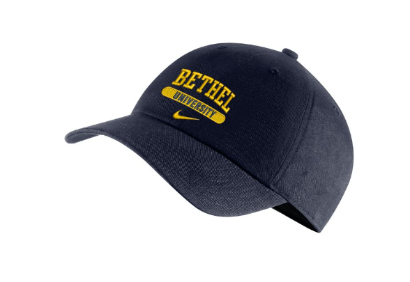 Nike Navy Twill Cap with Gold Bethel U | Unisex