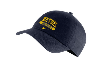 Nike Navy Twill Cap with Gold Bethel U, Unisex