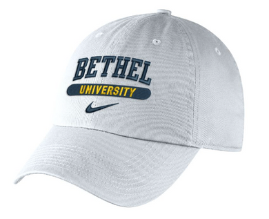 Nike Unisex Twill Cap with Bethel U, White