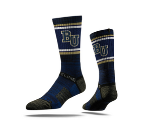 Strideline Socks, Navy with Vegas Gold, M/L