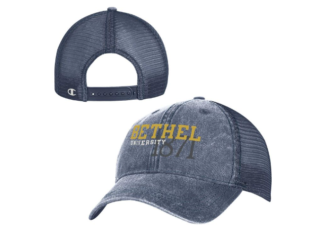 Champion Adjustable Mesh Cap | Navy with Gold