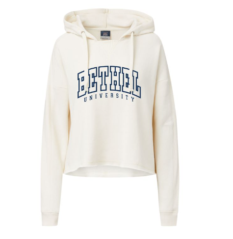 MV Sport Ladies Crop Hoodie, Ecru