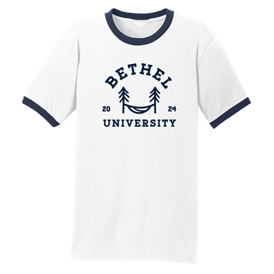 Summer Camp Ringer Tee, White/Navy