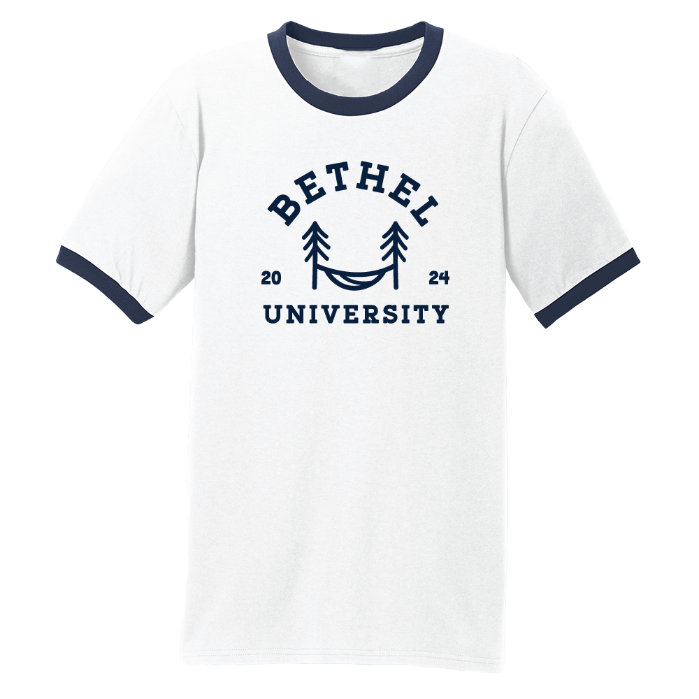 Summer Camp Ringer Tee, White/Navy