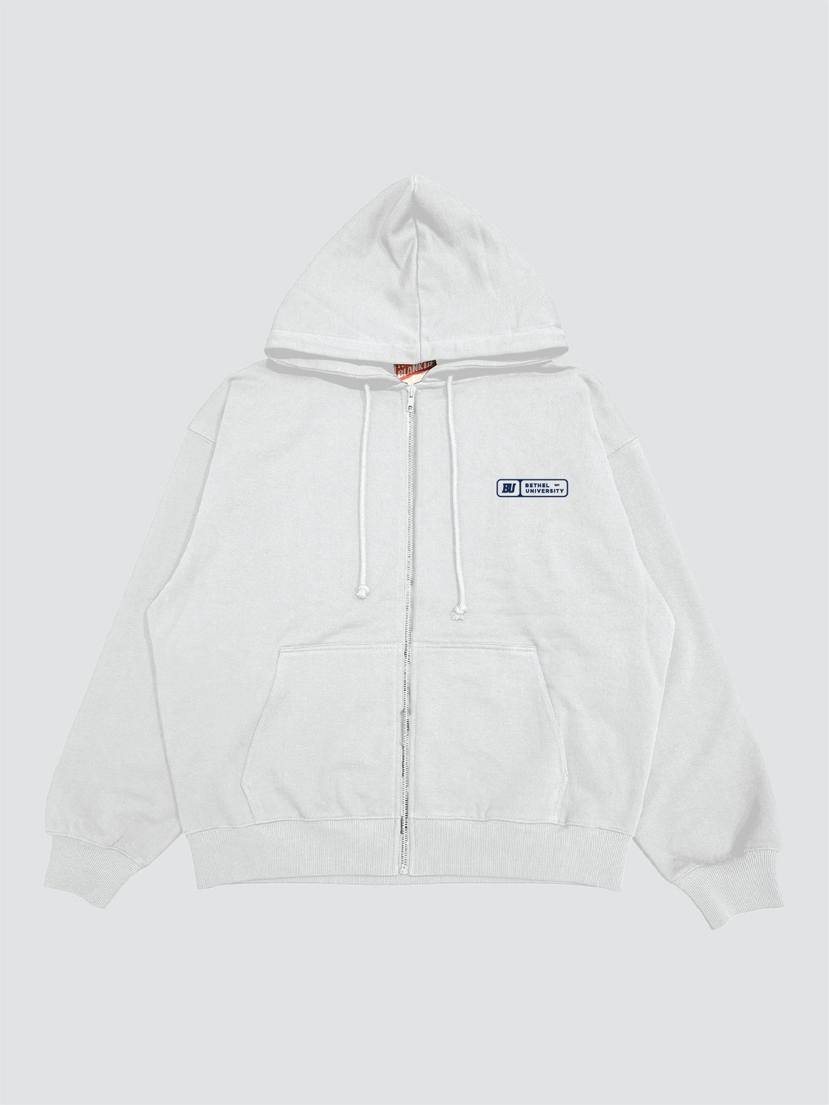 Brushed French Terry Full Zip Hoodie | Off White