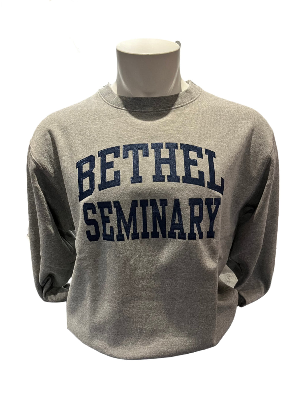 Blue 84 Seminary Crewneck Sweatshirt, Dark Gray with Navy