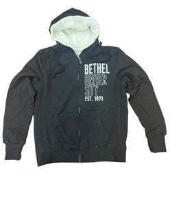 Camp David BU Fleece Lined F/Z Hoodie, Black