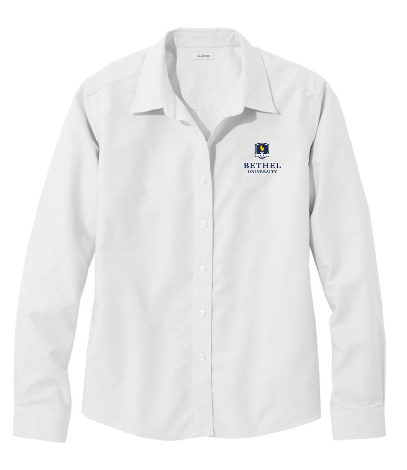Ladies Wrinkle-Free Classic Oxford Cloth Shirt | White