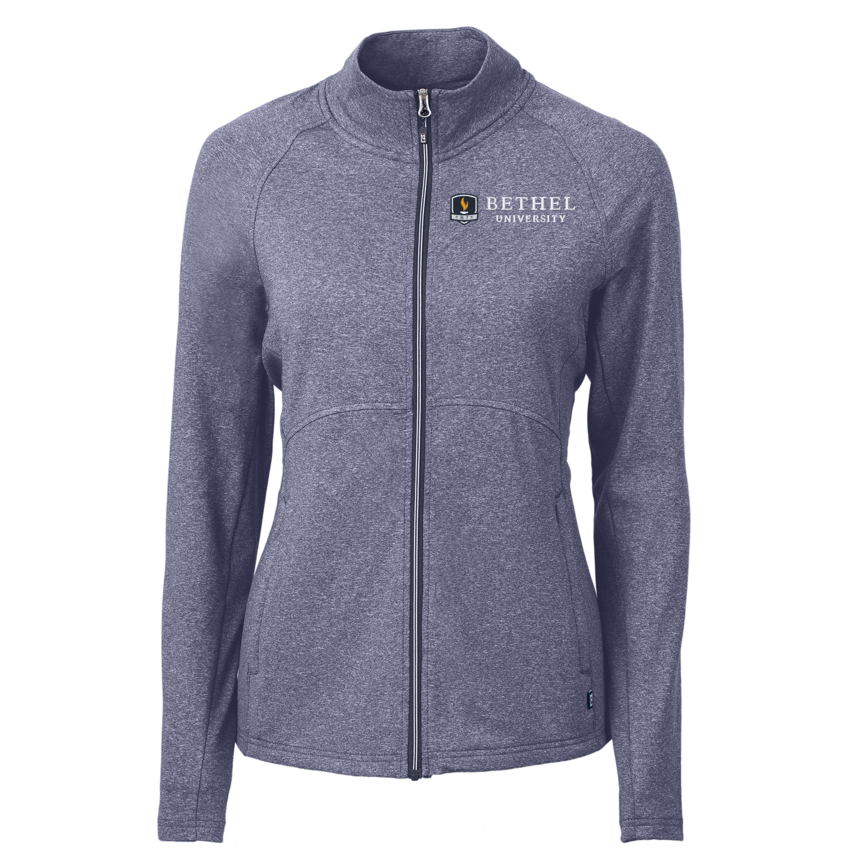 Adapt Eco Knit Heather Recycled Womens Full Zip | Navy Heather