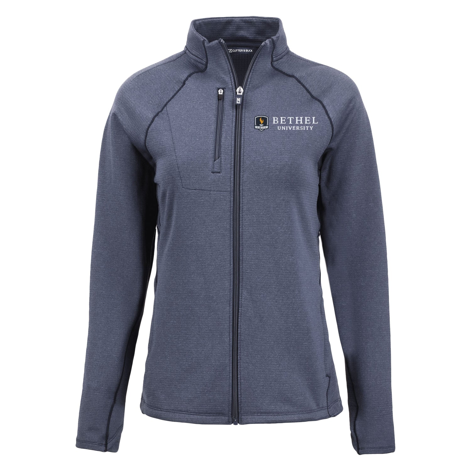 Peshastin Eco Fleece Recycled Womens Full Zip Jacket | Navy Heather