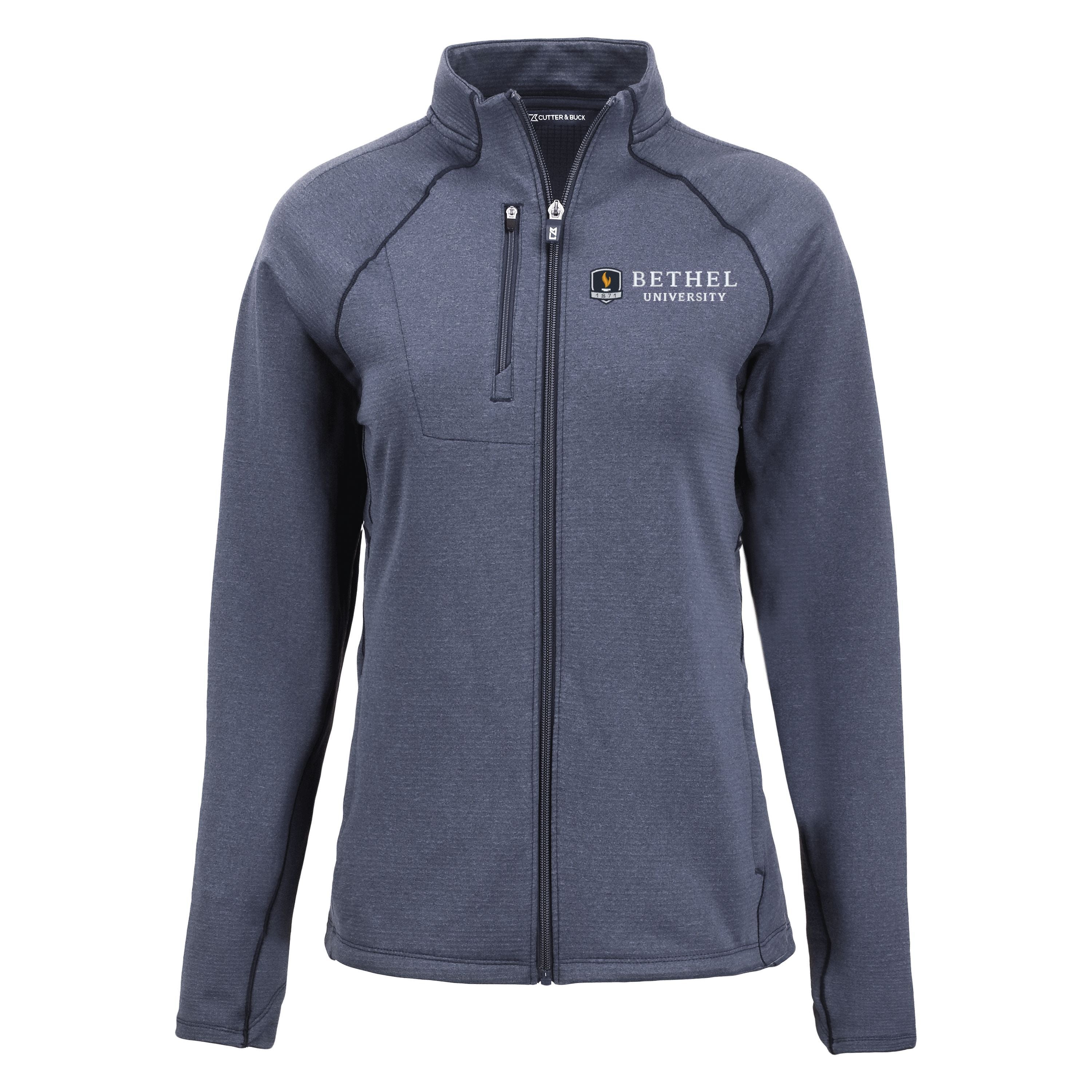 Peshastin Eco Fleece Recycled Womens Full Zip Jacket | Navy Heather