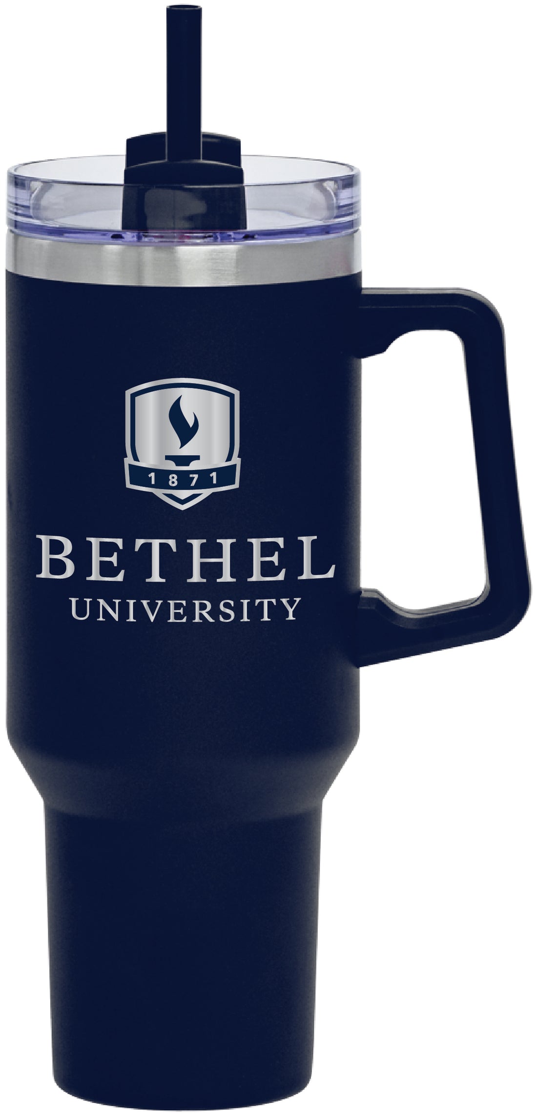 40oz. Handled Stainless Steel Travel Mug | Navy