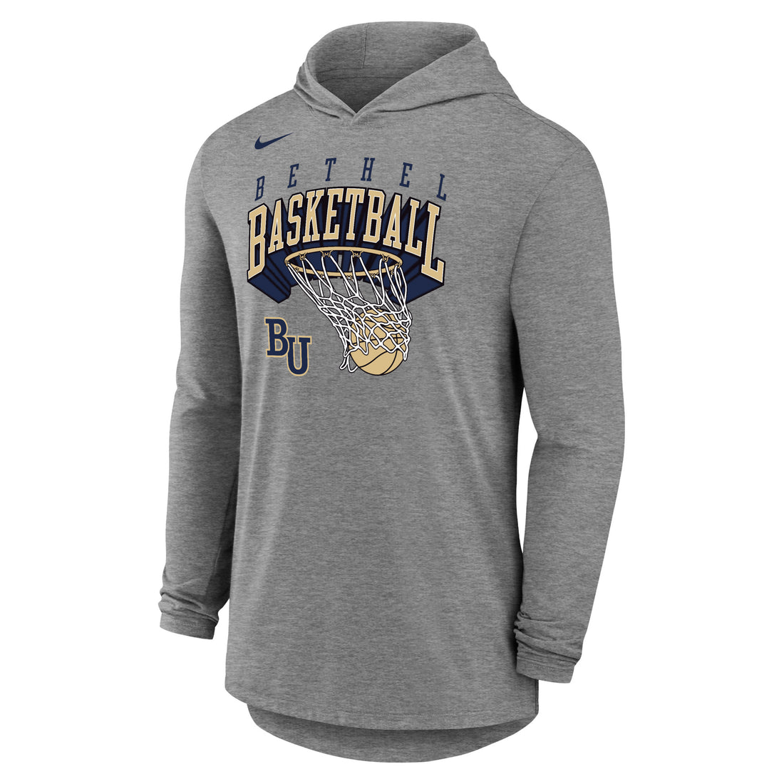 Dri-Fit Cotton Basketball Long Sleeve Hoodie | Dark Heather